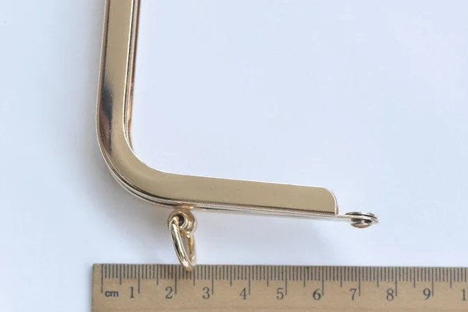 18 x 7.5cm ( 7" x 3" ) Light Gold Purse Frame Handle Purse Frame With Screws