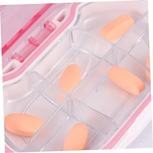 1PC Box Dispenser Container Plastic case Reminder Medicine sorter Vitamin containers Vitamin Supplement Holder bin Organizer Cases Organizers Pill case Travel Sorting Machine