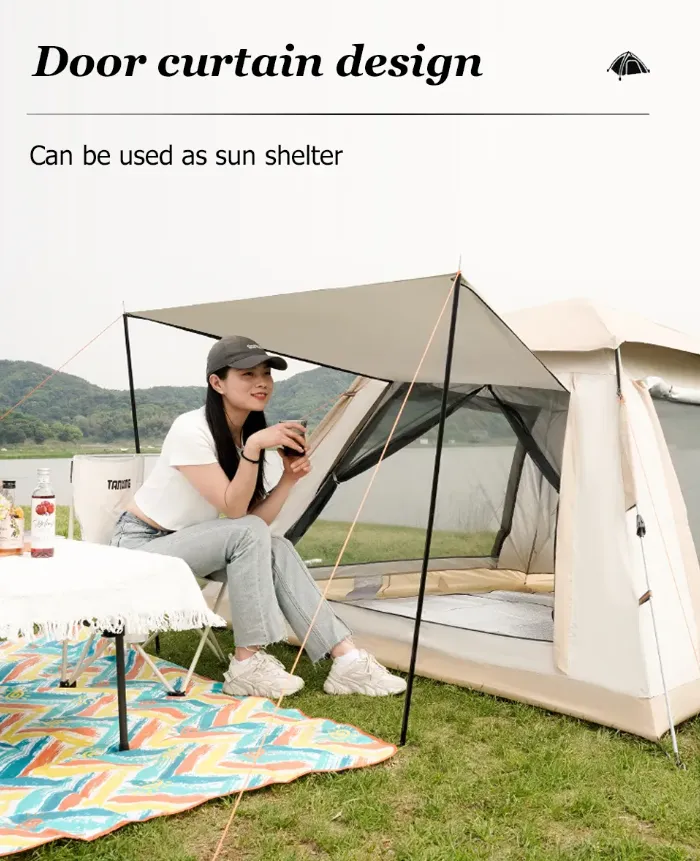 210 x 210cm Pop Up Family Outdoor Camping Dome Tent E12-4-6