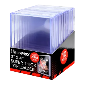 3" x 4" Clear Super Thick 260PT Toploaders (10ct)