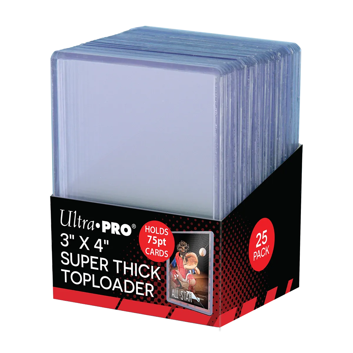 3" x 4" Clear Thick 75PT Toploaders (25ct)