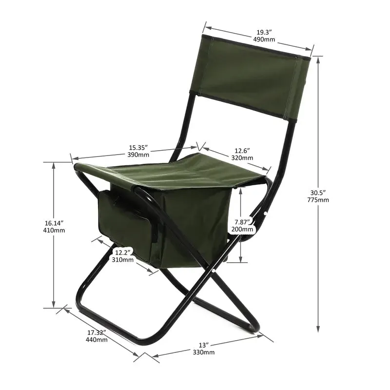 4-Piece: Folding Outdoor Chair with Storage Bag