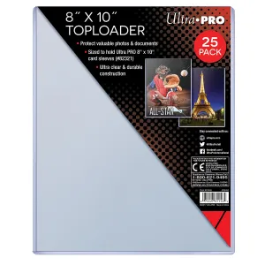 8" X 10" Toploader 25ct (sized to fit 8x10 card sleeves) Perfect for Photos