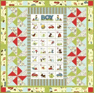 A Day At The Fair Flannel Quilt Set GTD-115e - Downloadable Pattern