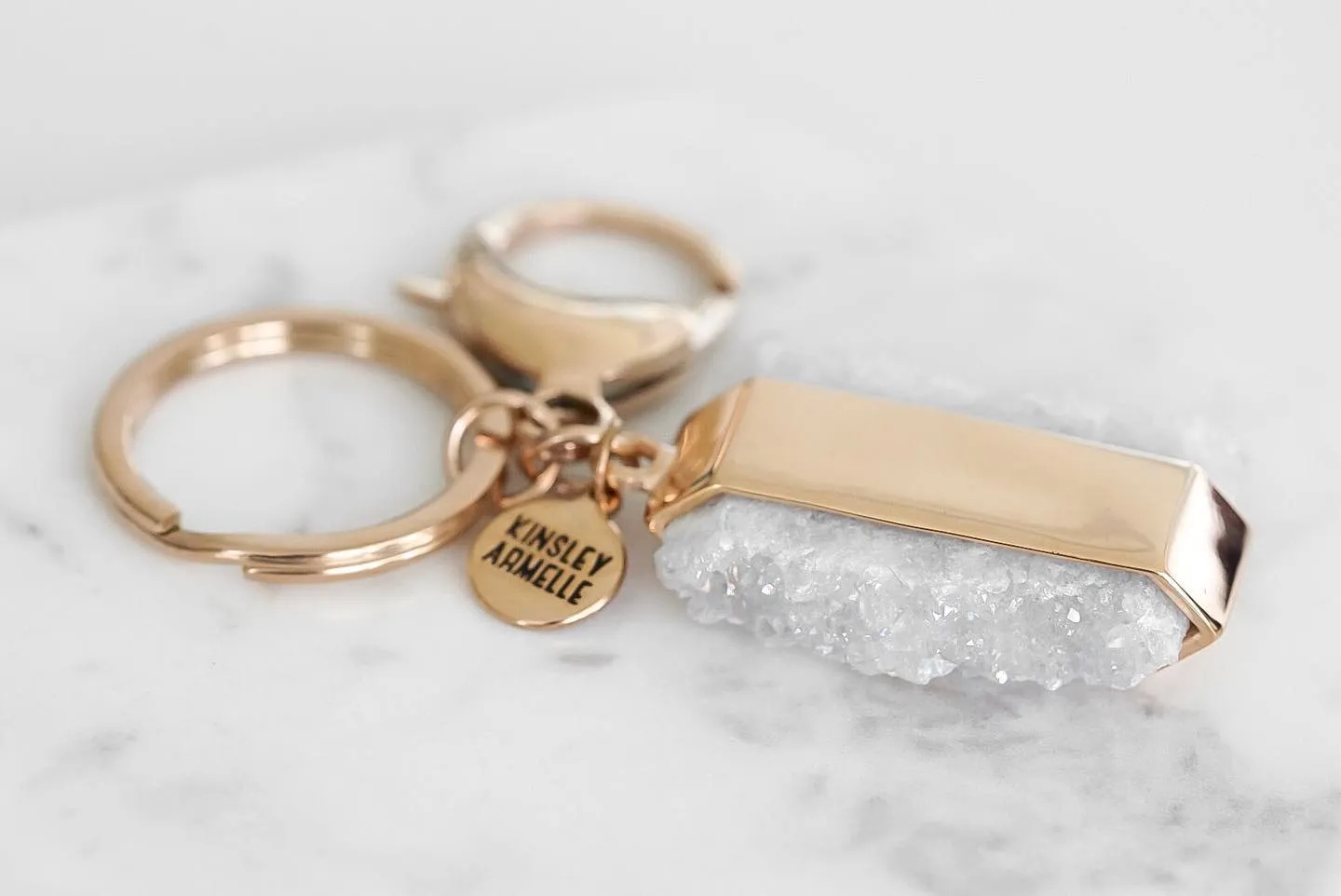 Accessory Collection - Rose Gold Bangle Quartz Keychain