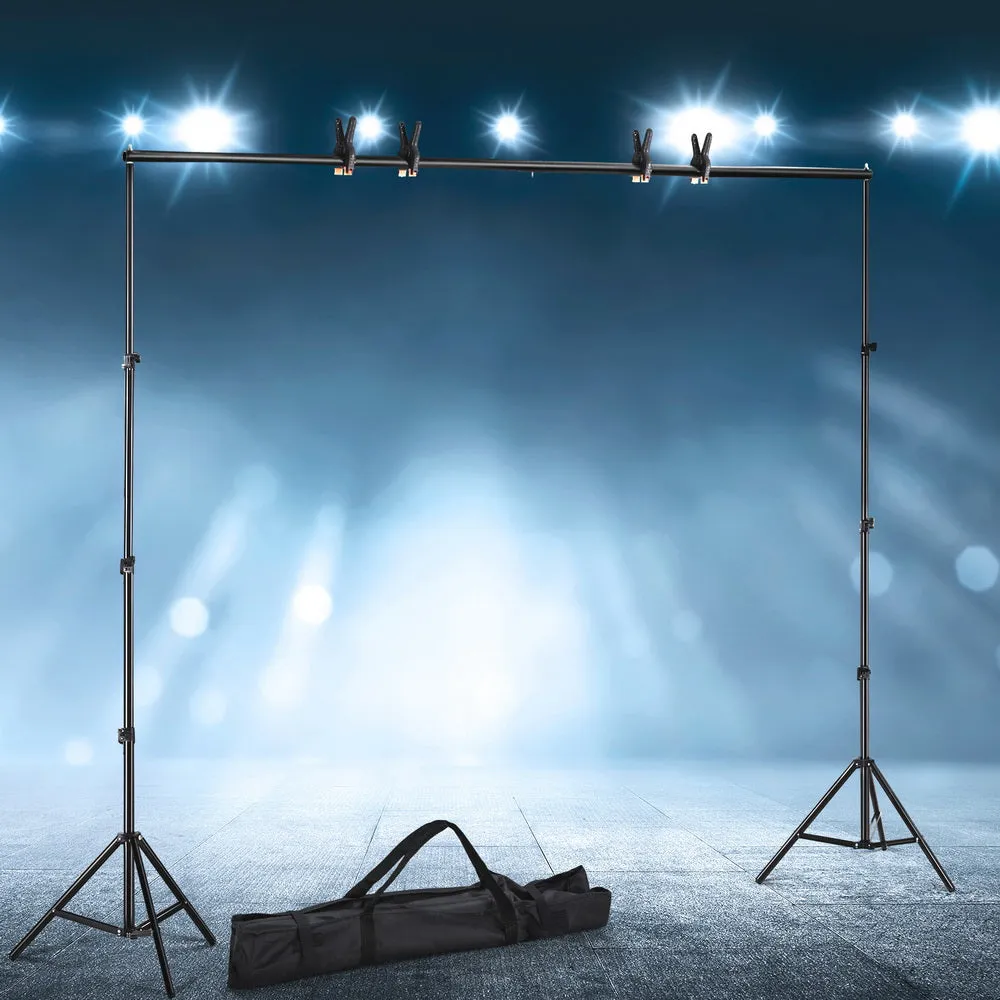 Adjustable 2.5x3M Photography Backdrop Stand Kit with Clamps Neewer