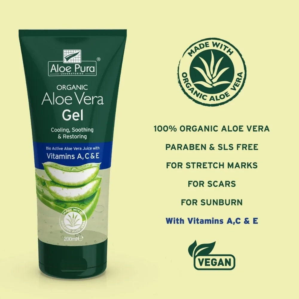 Aloe Pura Organic Aloe Vera Vitamin A, C & E Skin Gel 200ml