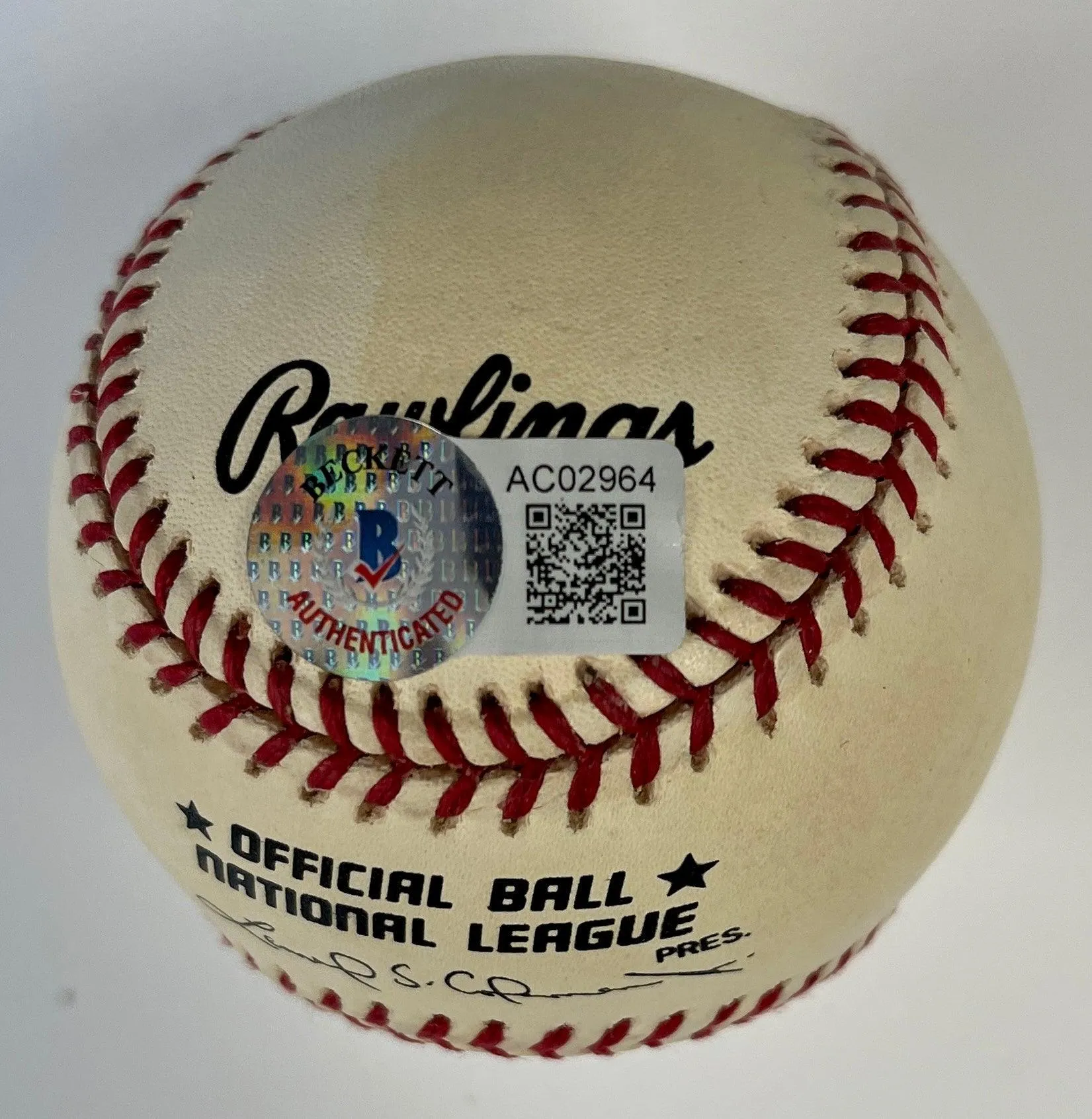 Andre Dawson Signed Baseball Rawlings Coleman NL (BAS AC02964)