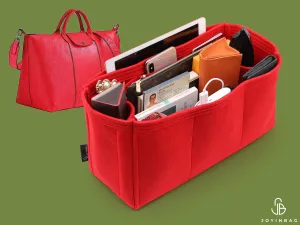 Bag Organizer For Longchamp Le Pliage Cuir L Travel Bag with Double Bottle Holders