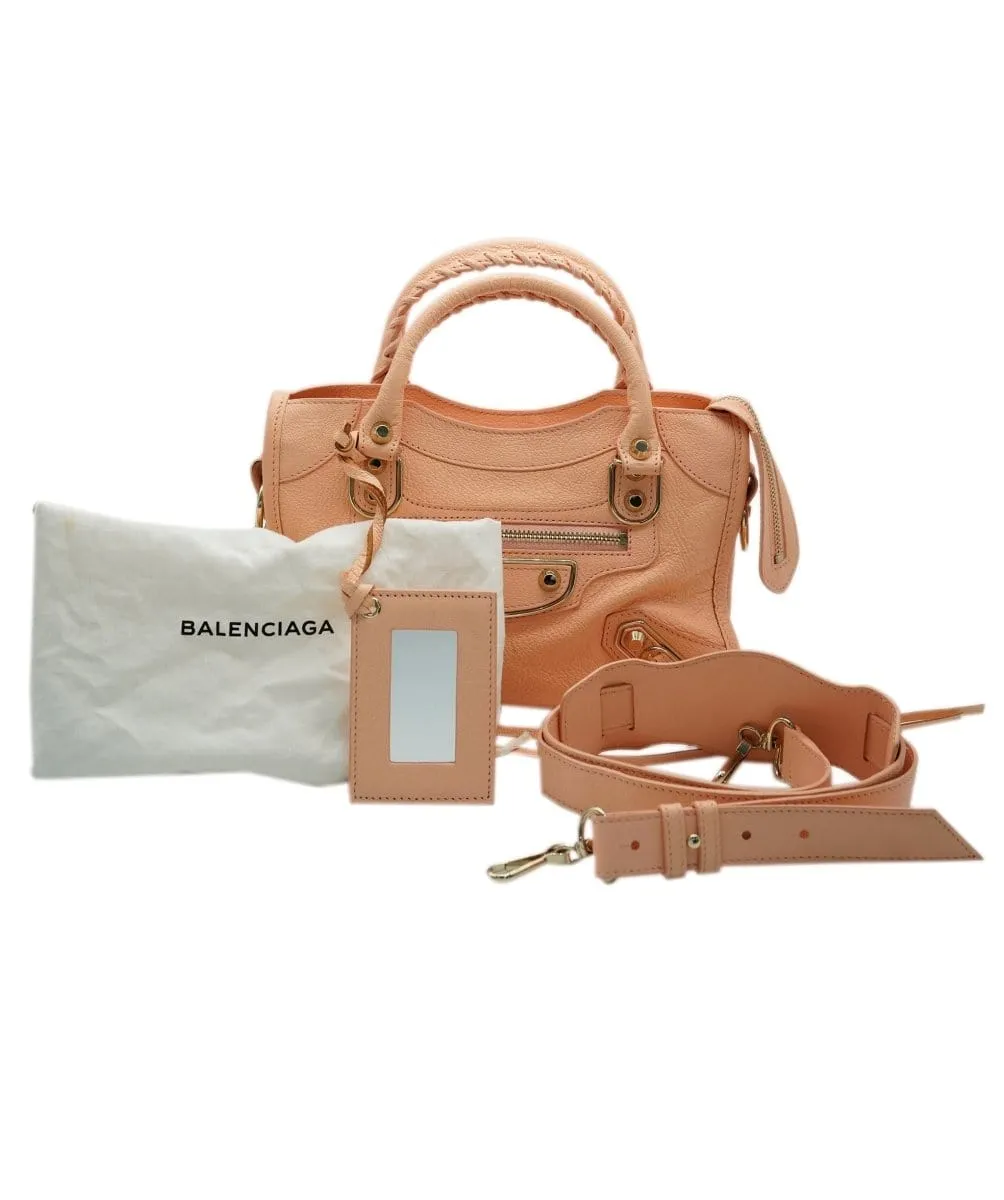 Balenciaga mini peach city bag  - AJC0447