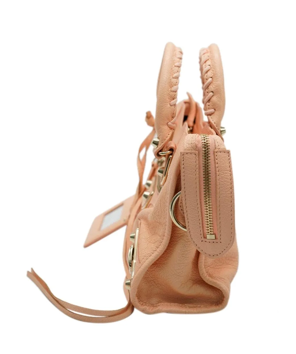 Balenciaga mini peach city bag  - AJC0447