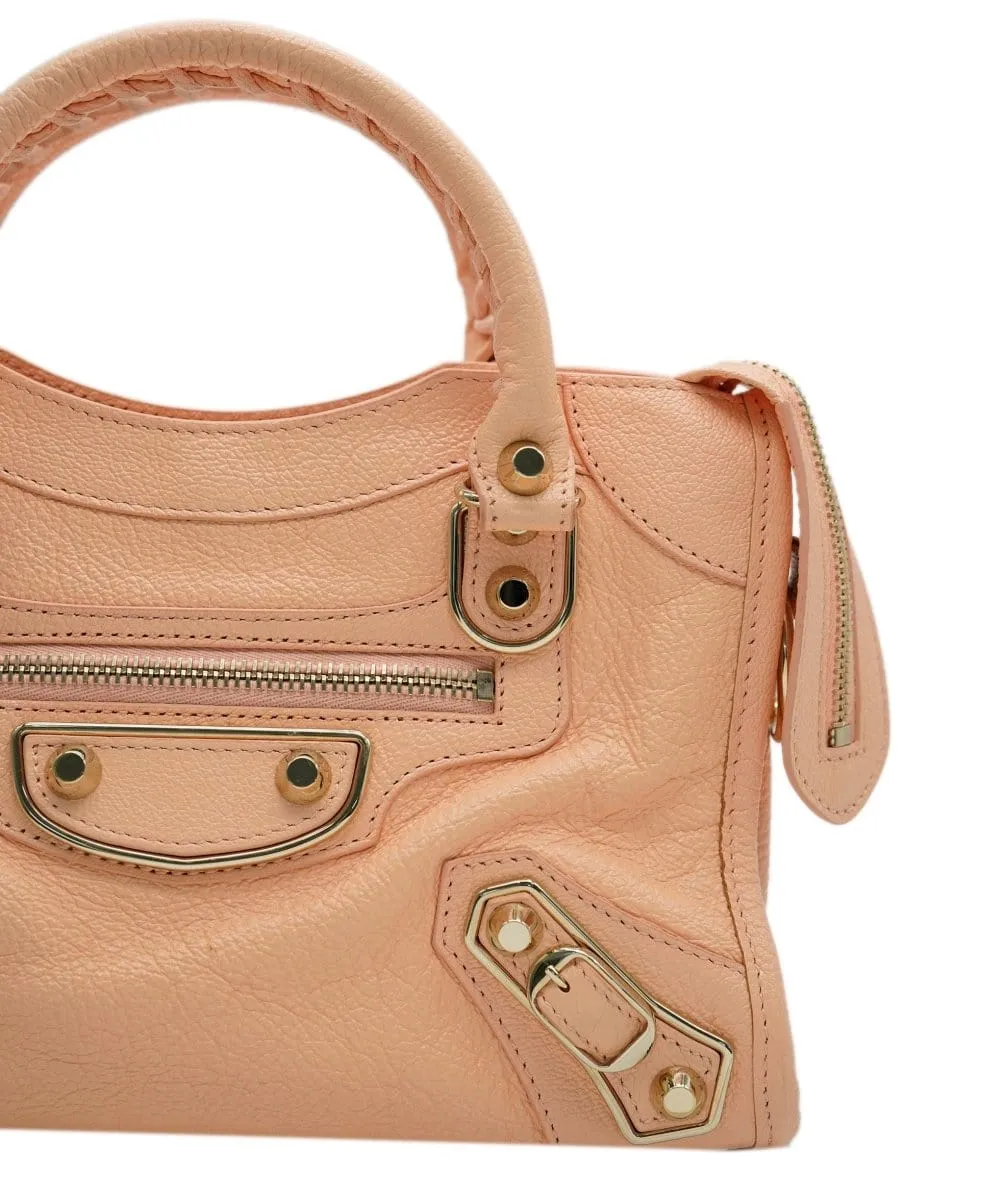 Balenciaga mini peach city bag  - AJC0447