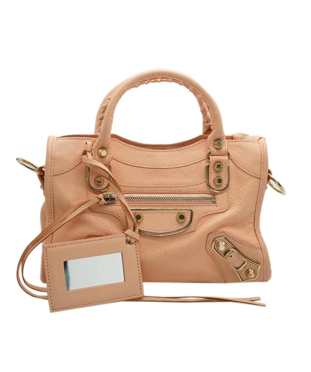 Balenciaga mini peach city bag  - AJC0447