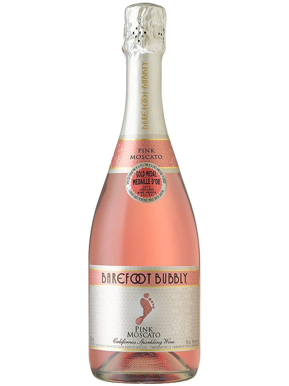 BAREFOOT BUBBLY PINK MOSCATO 750mL