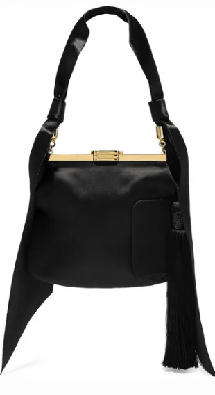 Bienen-Davis 4 AM TASSELED SATIN SHOULDER BAG