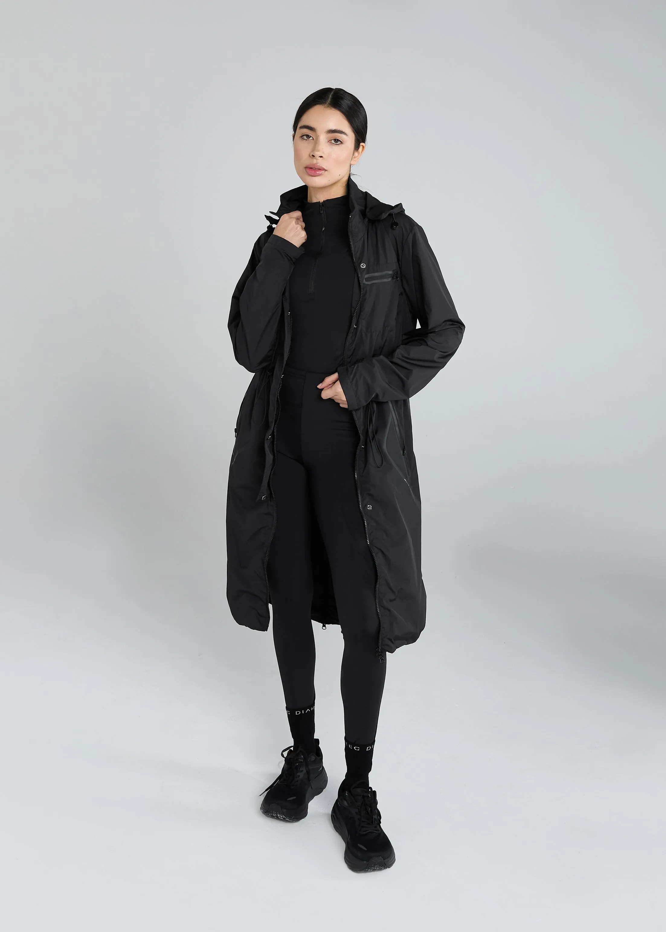 Black Lightweight Rain Jacket