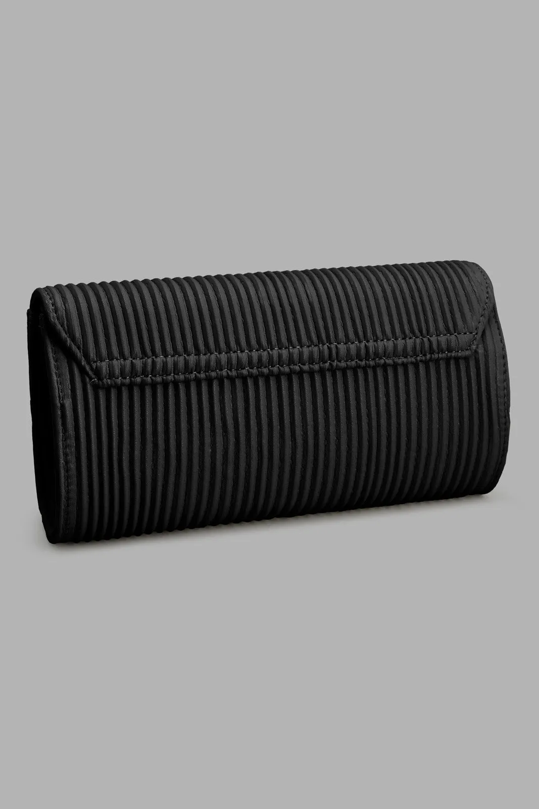 Black Textured Clutch Bag