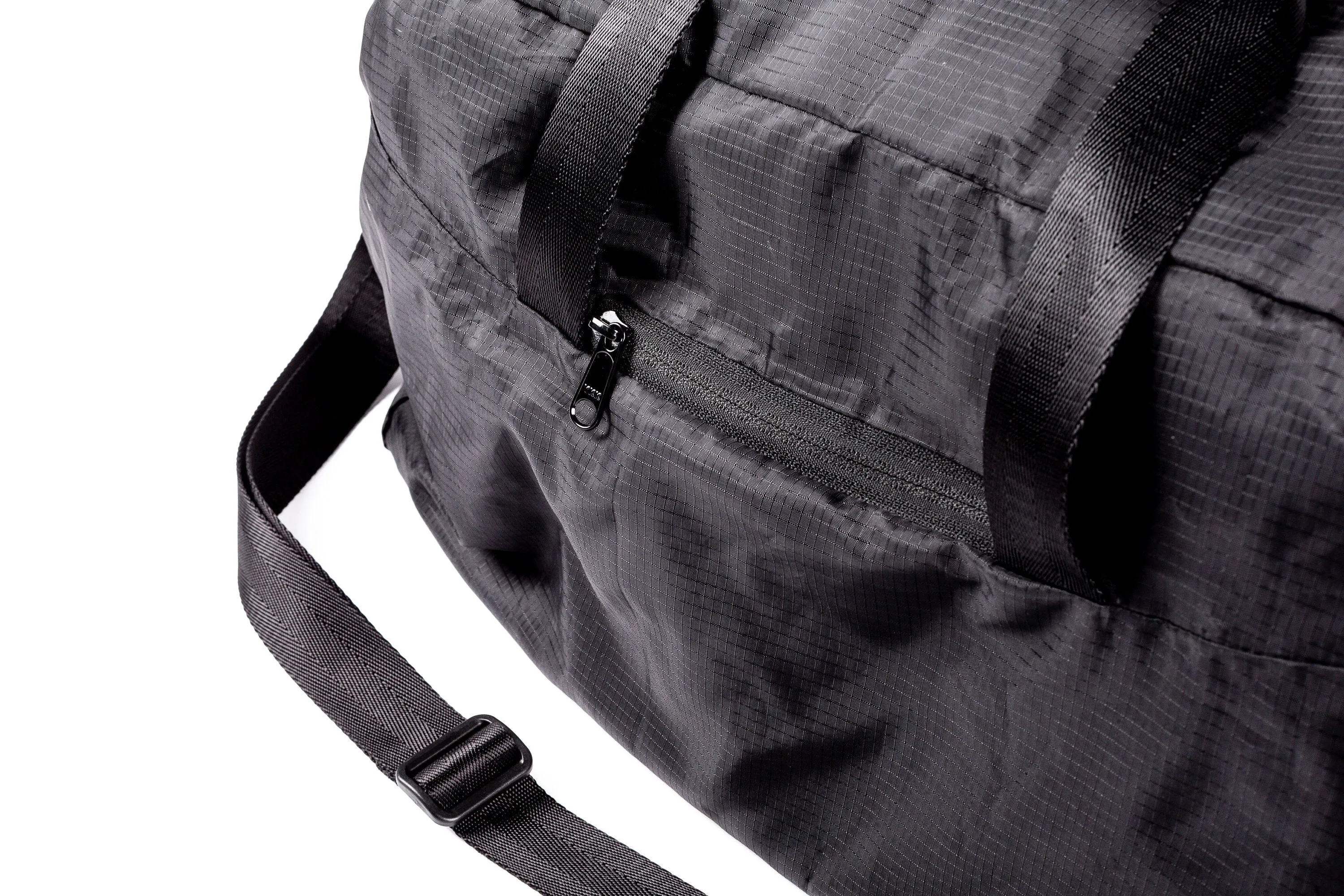 Blacked Out Quick Collapsible Nylon Duffle Bag