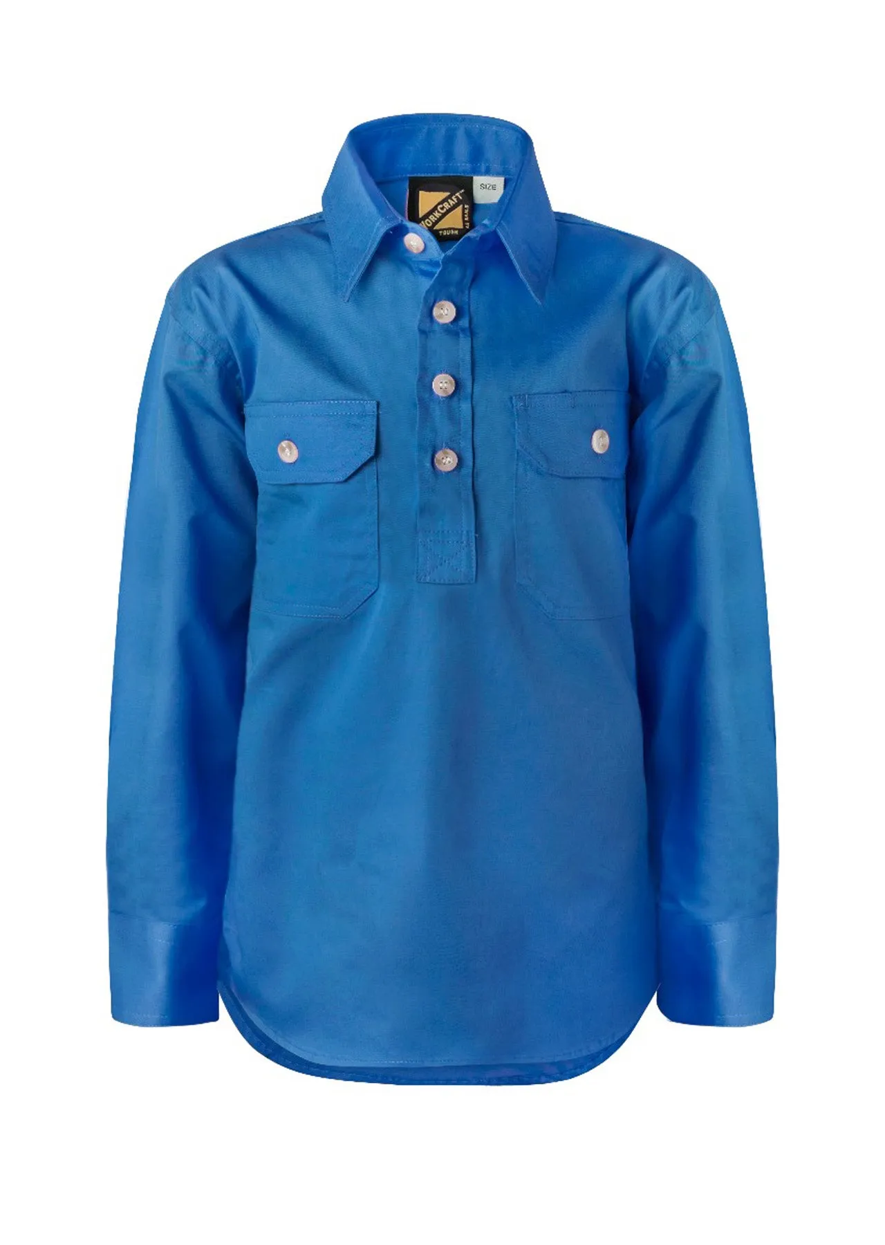 Boys Kids Lightweight Long Sleeve Closed Cotton Drill Shirt (NC-WSK131)