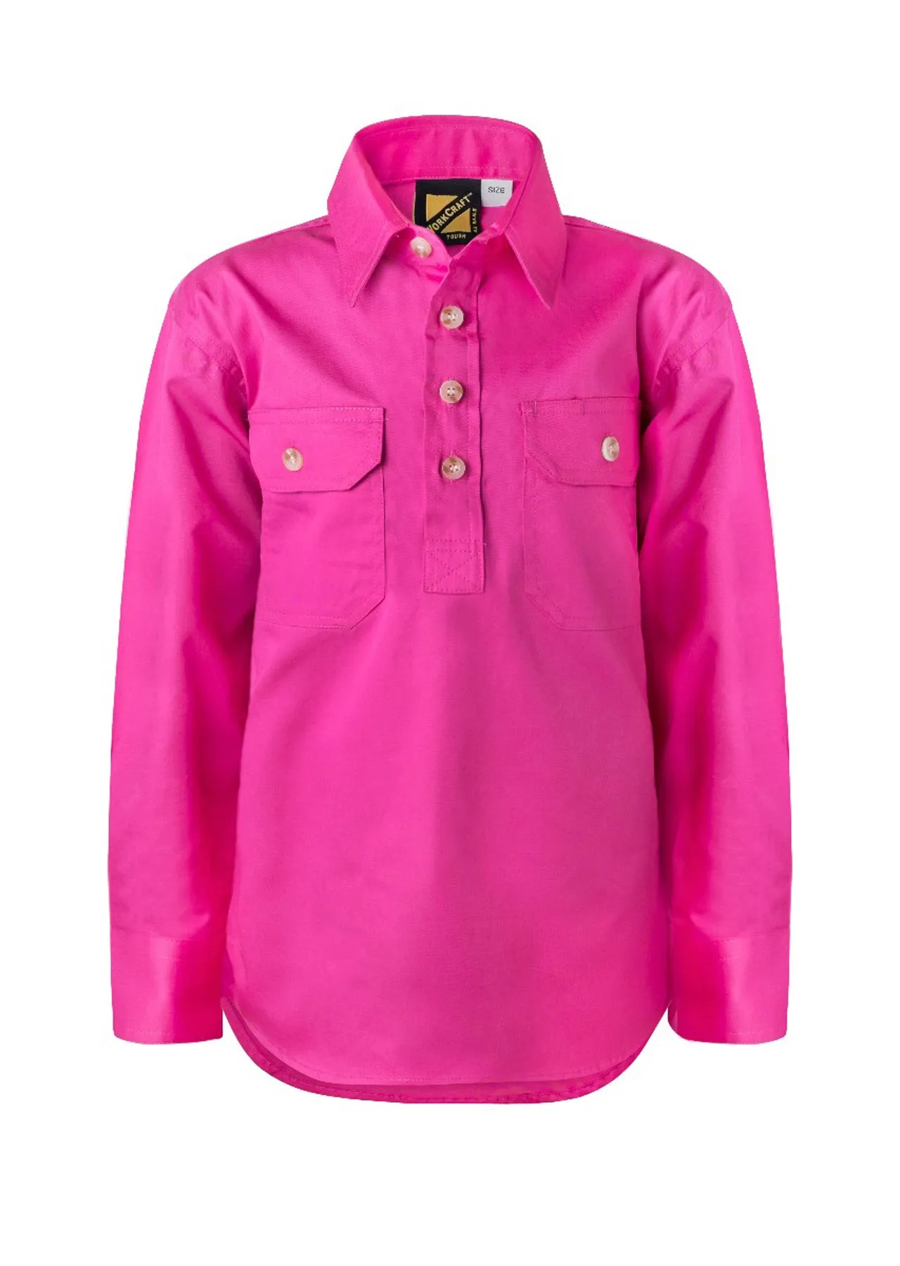 Boys Kids Lightweight Long Sleeve Closed Cotton Drill Shirt (NC-WSK131)