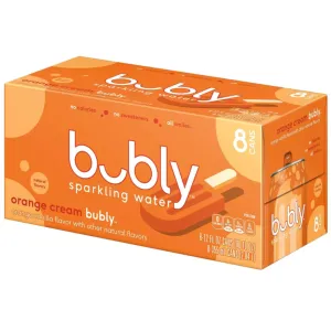 bubly Orange Cream Sparkling Water 12 fl oz, 8 Ct