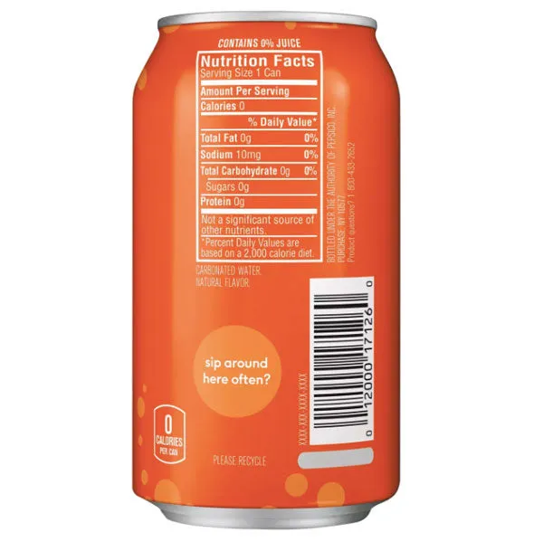 bubly Orange Cream Sparkling Water 12 fl oz, 8 Ct