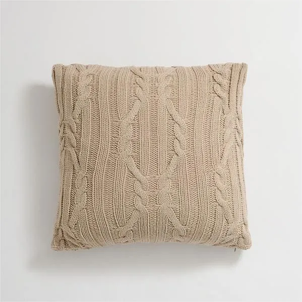 Cable Knitted Throw Pillow Cover Set