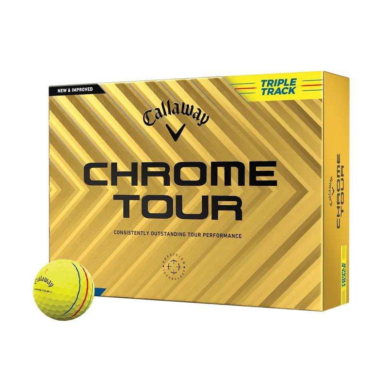 Callaway Chrome Tour Triple Track Yellow Golf Balls 24'1