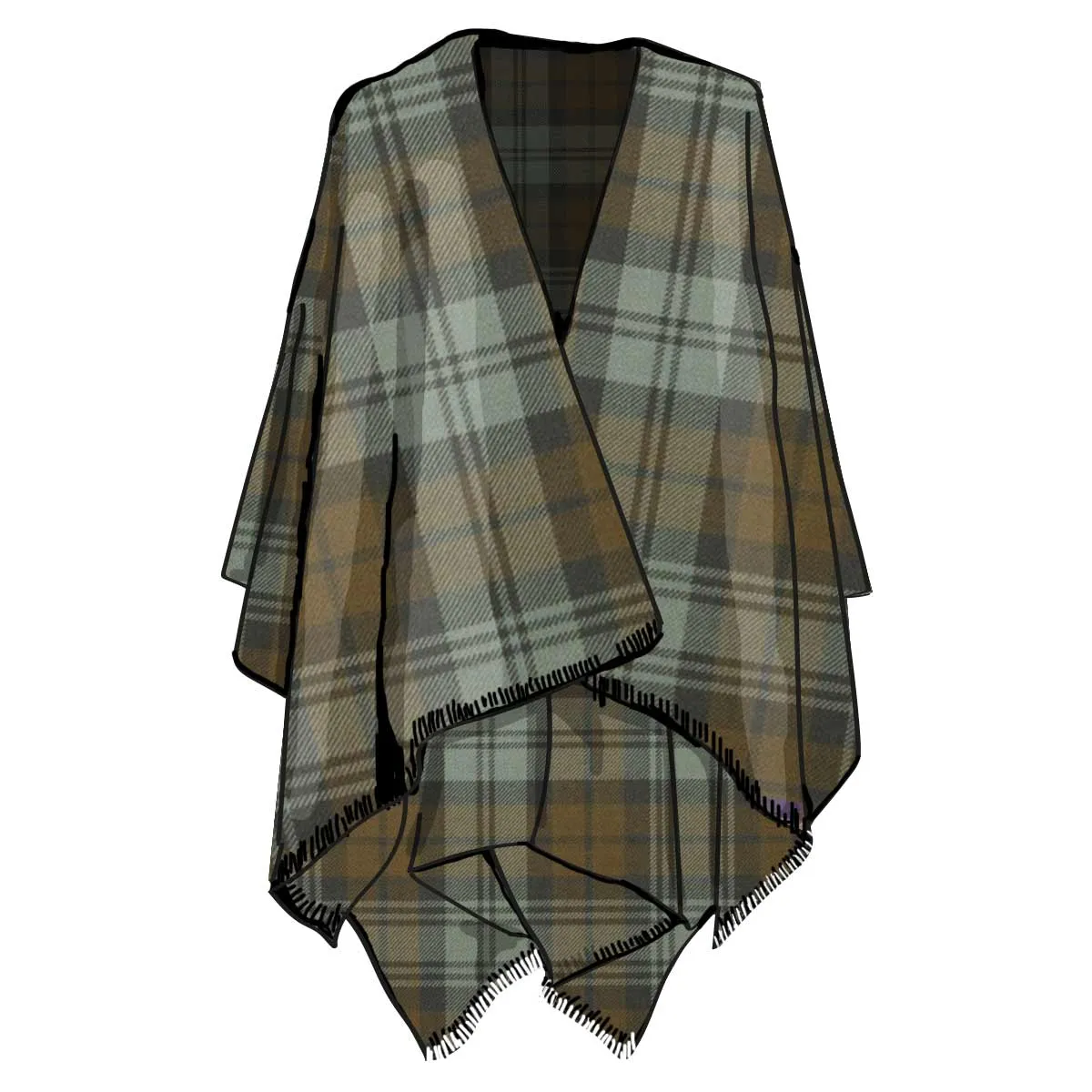 Campbell Weathered Lightweight Wool Serape