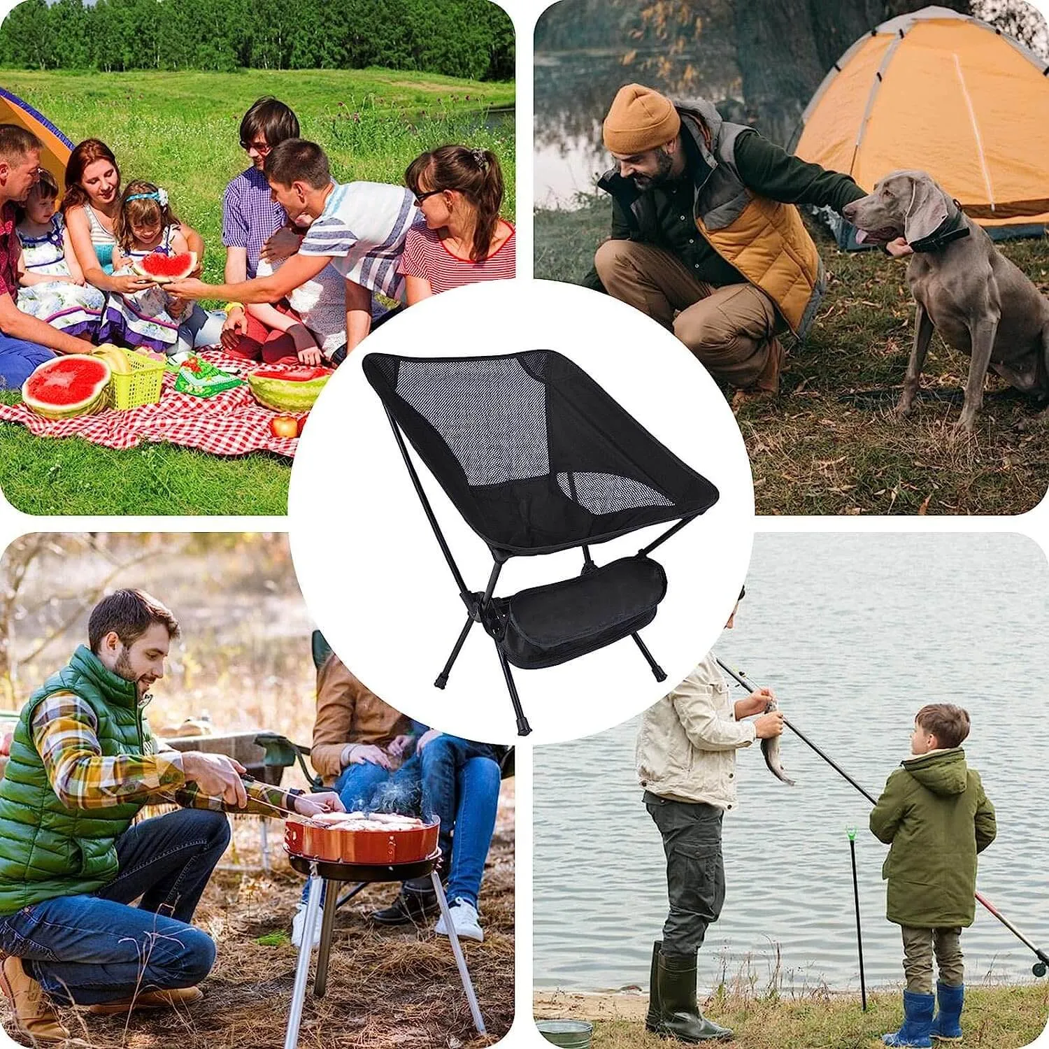 Camping Chair/Outdoor Folding Chair-Black