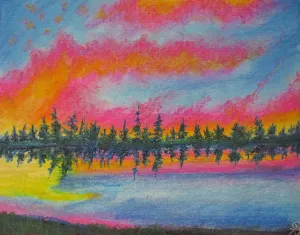 Candycane Sunset ~ Art Print