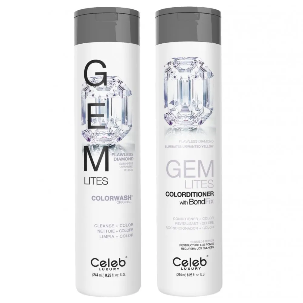 Celeb Luxury Gem Lites Color Wash Original Flawless Diamond & Colorditioner Twin 2 x 244ml