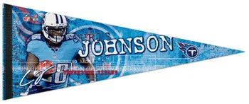 Chris Johnson Tennessee Titans Signature Series Premium Felt Collector's Pennant  - Wincraft 2012