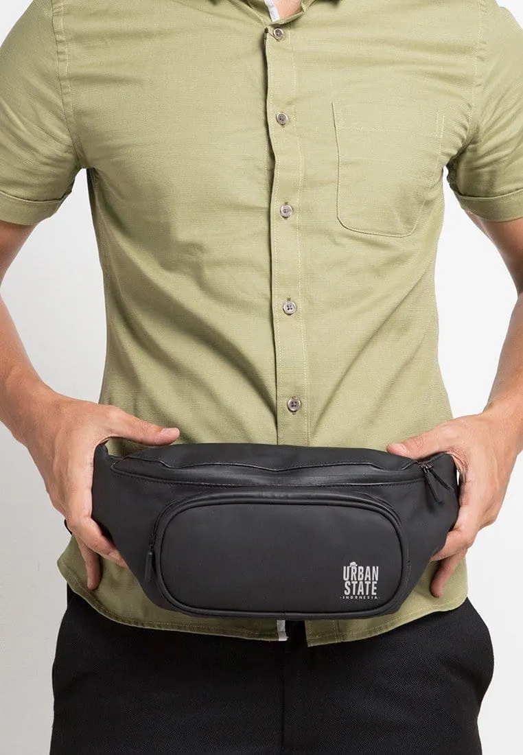 Coated Dry Square Waistpack - Black