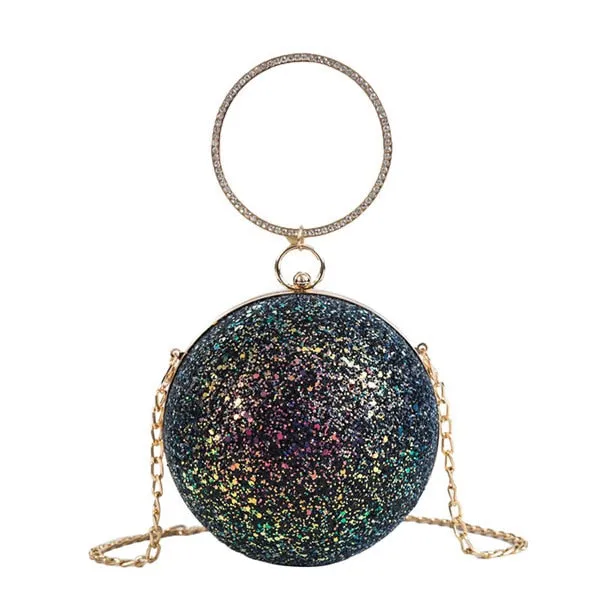 Crystal Ball-Shaped Handbag