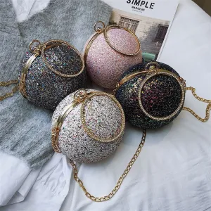 Crystal Ball-Shaped Handbag