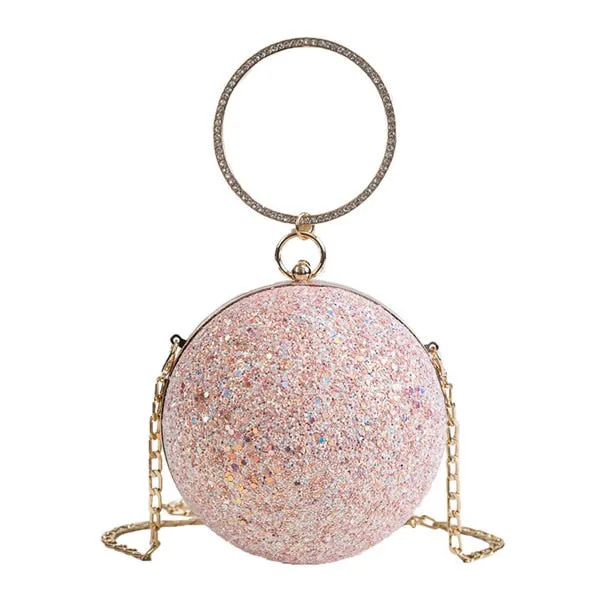 Crystal Ball-Shaped Handbag