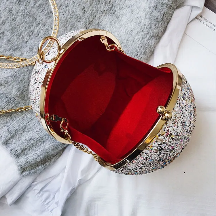 Crystal Ball-Shaped Handbag