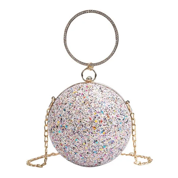 Crystal Ball-Shaped Handbag