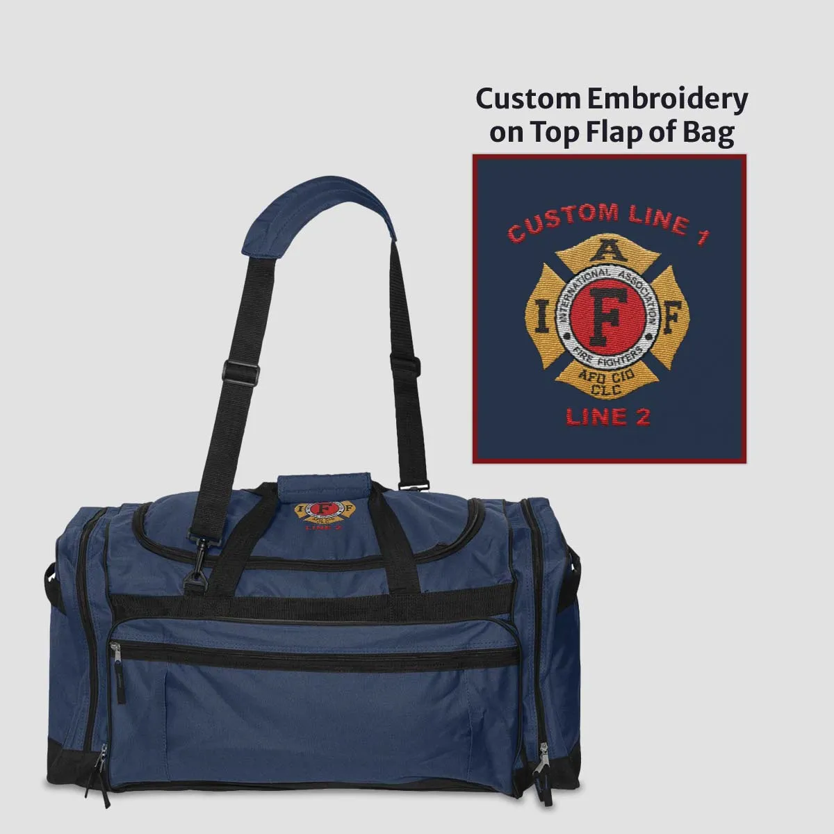 Customized 27" Large Duffel Bag with IAFF Embroidery