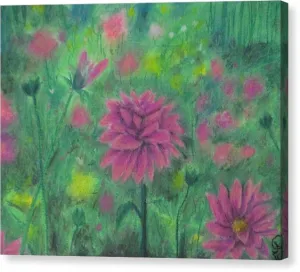 Dreaming of Dahlias ~ Canvas Print