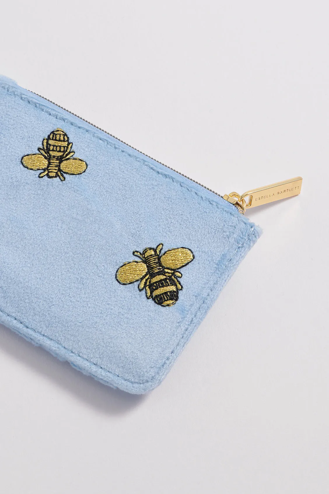 Embroidered Bees Card Purse