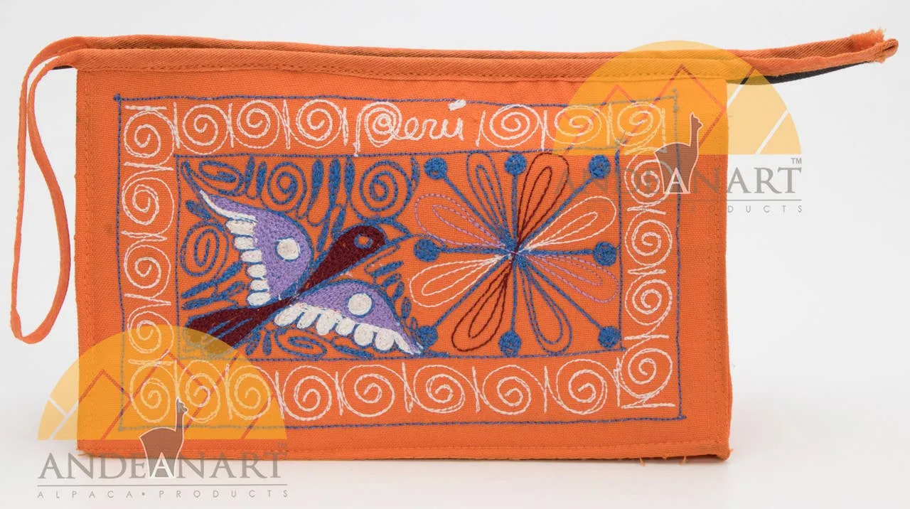 Embroidered Wristlet Purse Colca Canyon Style by AndeanArt