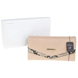 Equilibrium 10cm Beige Two Tone Indent Purse