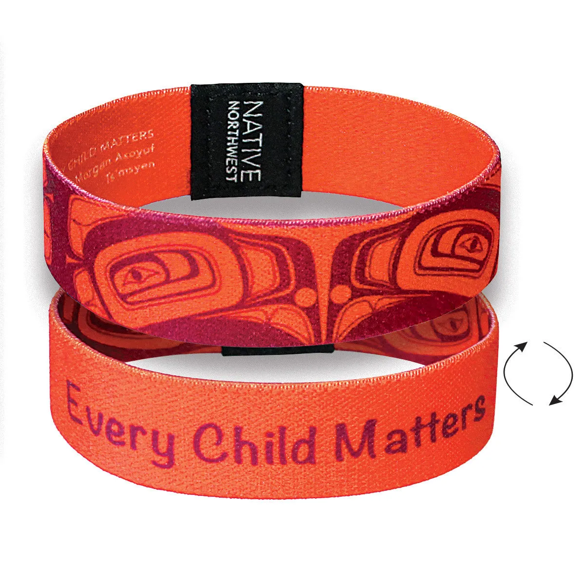 Every Child Matters 1 inch Wristband, artwork by Morgan Asoyuf  - size M & L