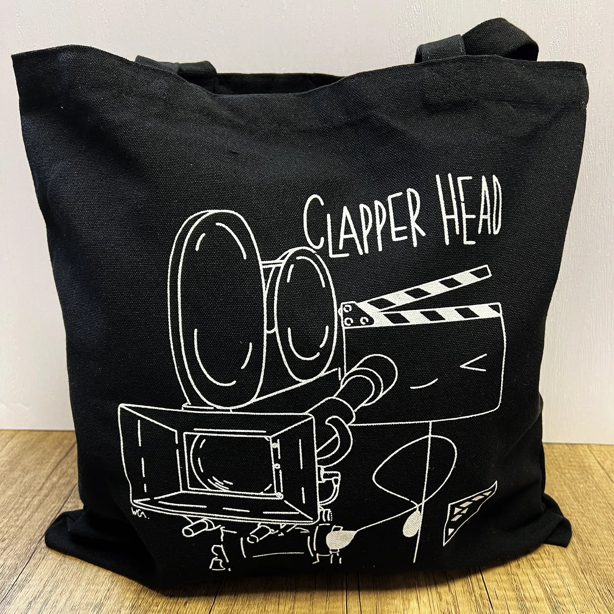 Filmsticks Clapper Head Tote Bag with Longer Carry Straps - Black