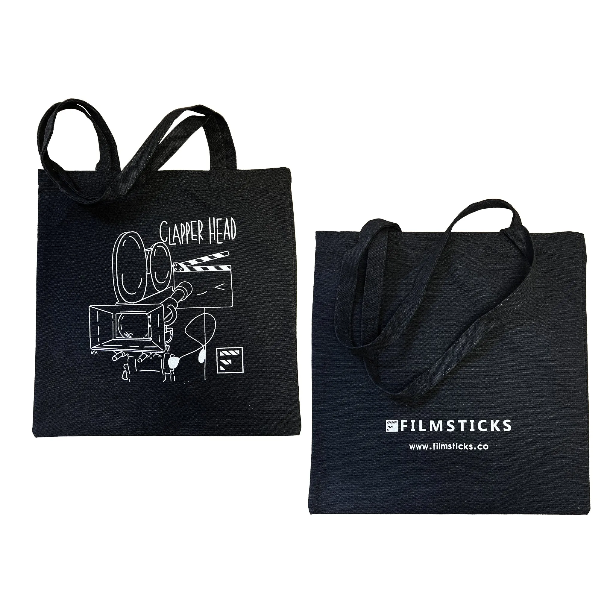 Filmsticks Clapper Head Tote Bag with Longer Carry Straps - Black