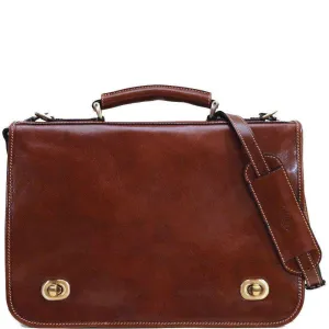 Floto Leather Roma Messenger Bag