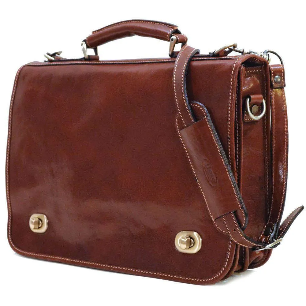 Floto Leather Roma Messenger Bag