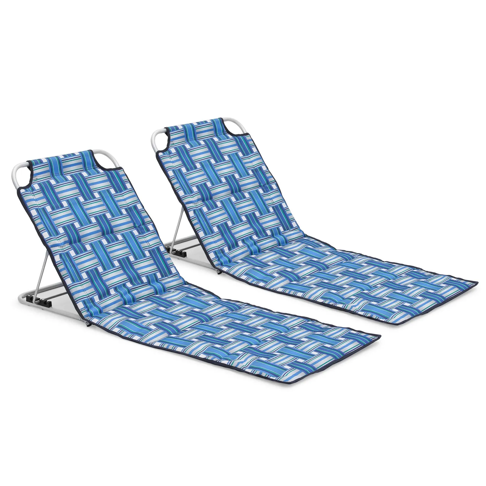 Foldable Beach Mat Chair - Reclinable 130°/135°/140° - 600D Oxford Seat